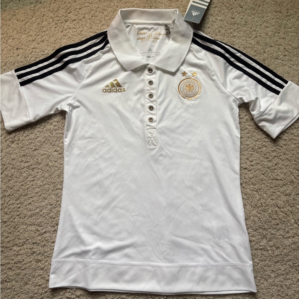 GERMANY 2011/2012 FOOTBALL POLO SHIRT JERSEY ADIDAS SIZE S WOMEN